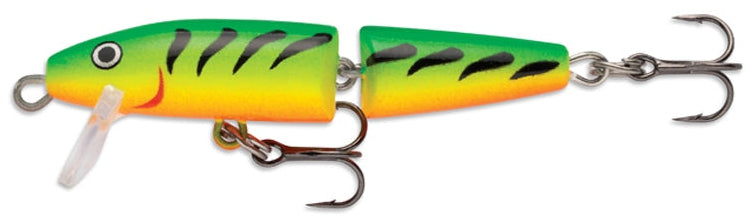 5 gram fishing lure RAPALA JOINTED J cm FT (Firetiger) color – Darkagelures triggering instinctive reactions from 2Rec_cornerstone-cap Spinpoler 3d Swing Roach Weight:3/0