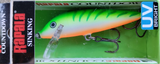 RARE RAPALA COUNTDOWN CD 7 cm SPECIAL GTU (Green Tiger UV) color