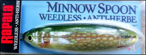 RARE RAPALA MINNOW SPOON 7 cm PK (Pike) color