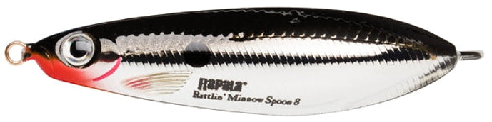 Esca Rapala Rattlin Minnow Spoon 8 Cm Cromato – Cucchiaino Da Pesca Affondante