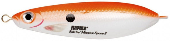 RAPALA RATTLIN MINNOW SPOON RMSR 8 cm FRP (Fluo Red Pearl) color