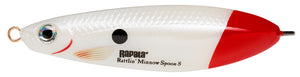 RAPALA RATTLIN MINNOW SPOON RMSR 8 cm PWRT (Pearl White Red Tail) color