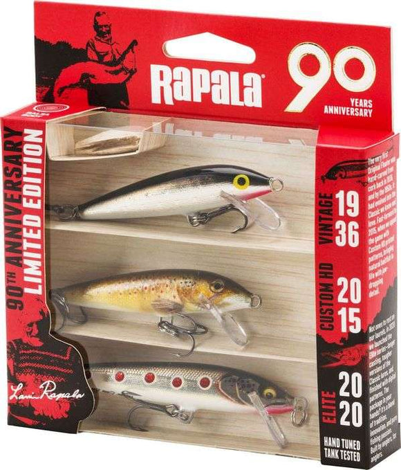 RARE RAPALA 90 Years Lure Kit 2x ORIGINAL FLOATER + 1x FLOATER ELITE