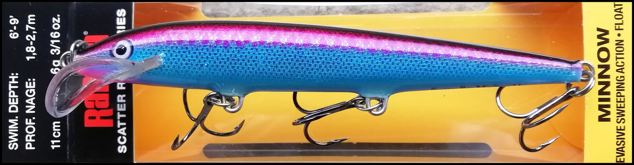 Leurre Rapala Scatter Rap Minnow SPECIAL RMD (Rainbow Madness) – Crankbait Bois – Neuf