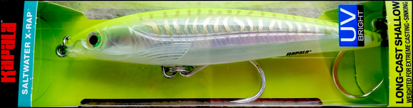 RAPALA SALTWATER X RAP LONG CAST SHALLOW SXRLS 12 cm HCHU (Hot Chartreuse UV) color