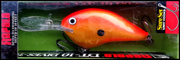 VERY RARE RAPALA DIVES TO 10 Ft DTSS10 6 cm GFR (Gold Fluo Red) color