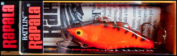 RARE RAPALA RATTLIN RAP RNR 5 cm OCW (Orange Crawdad) color - FINLAND made!