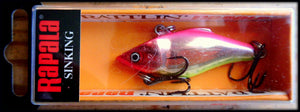 RARE RAPALA RATTLIN RAP RNR 4 cm SHP (Silver Hot Pink) color