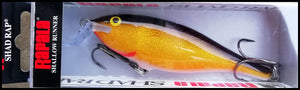 VERY RARE RAPALA SHAD RAP SHALLOW RUNNER SSR 9 cm G (Gold) color